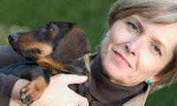mid-life divorced woman with dog