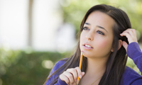 Depressed teen girl